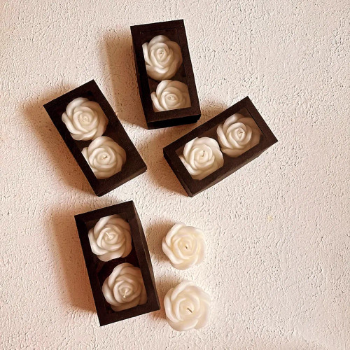 جعبه ویترینی مشکی گل رز